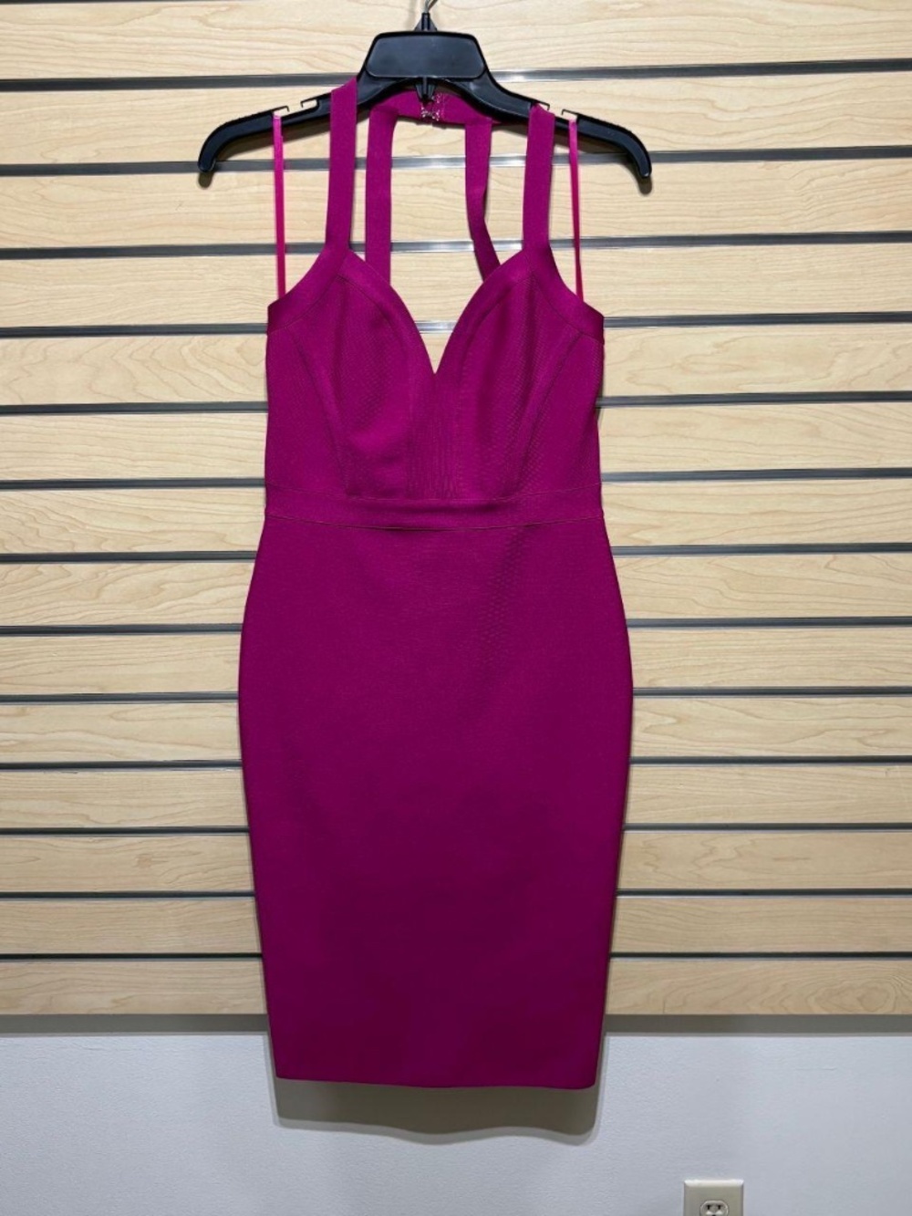 NWT Bebe Burg/Red Bodycon Midi Dress size S